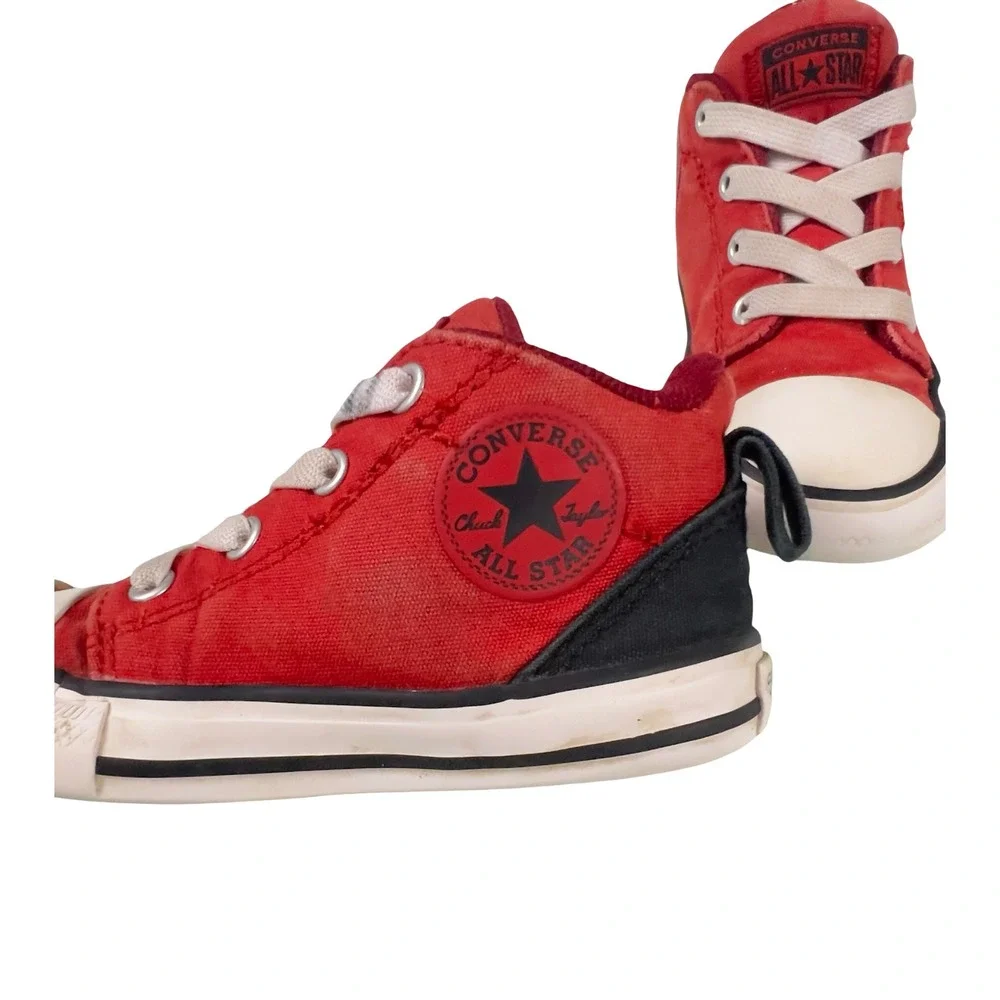 Converse Chuck Taylor All Star Street Mid Infant Size 7 Red Black Shoes 765300F